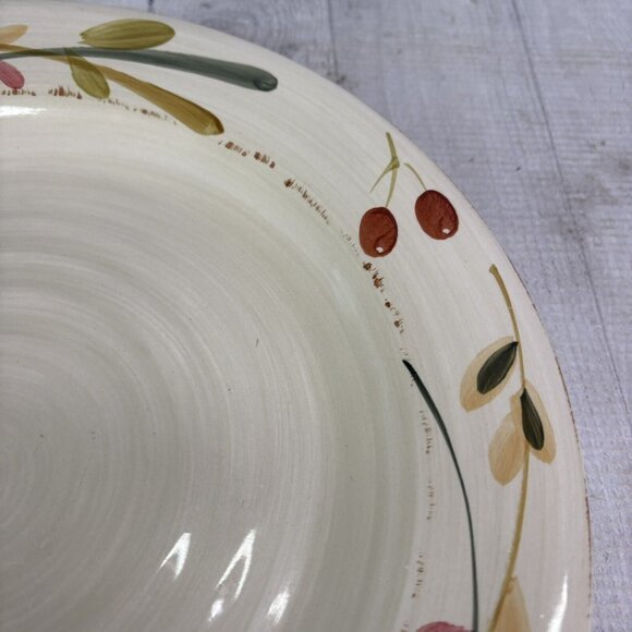 Home Target HMQ 73 Red Berries Green Tan Leaves Stoneware Dinner Plates Set of 4 - Picture 14 of 16